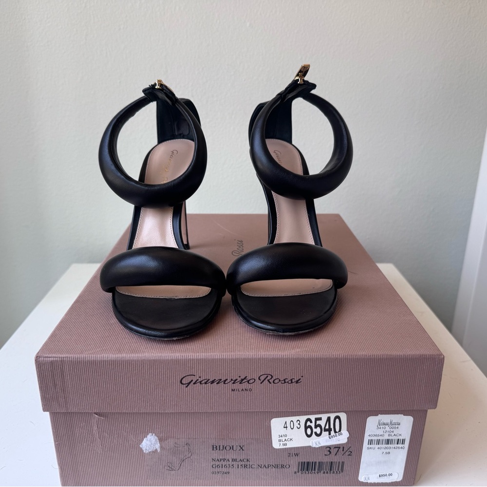 Gianvito Rossi Black Heels with Ankle Strap